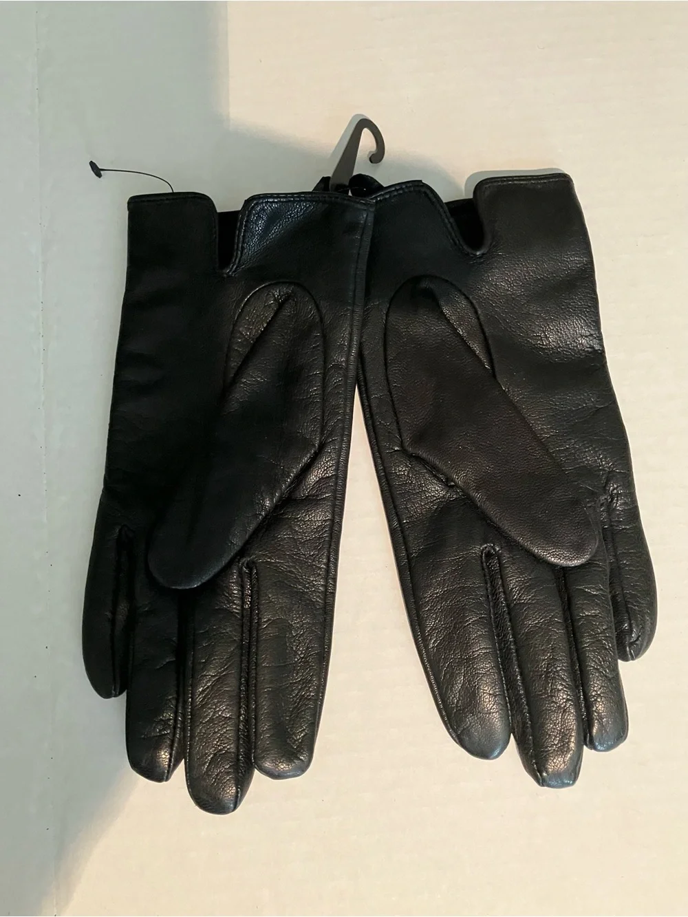 Express Black Leather Gloves with Silver Stud Detailing